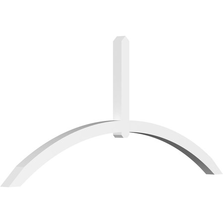 Ekena Millwork Archdale Architectural Grade PVC Gable Bracket, 108"W x 49 1/2"H x 4"D x 4"F, 11/12 Pitch GBP108X50X0404ARC00
